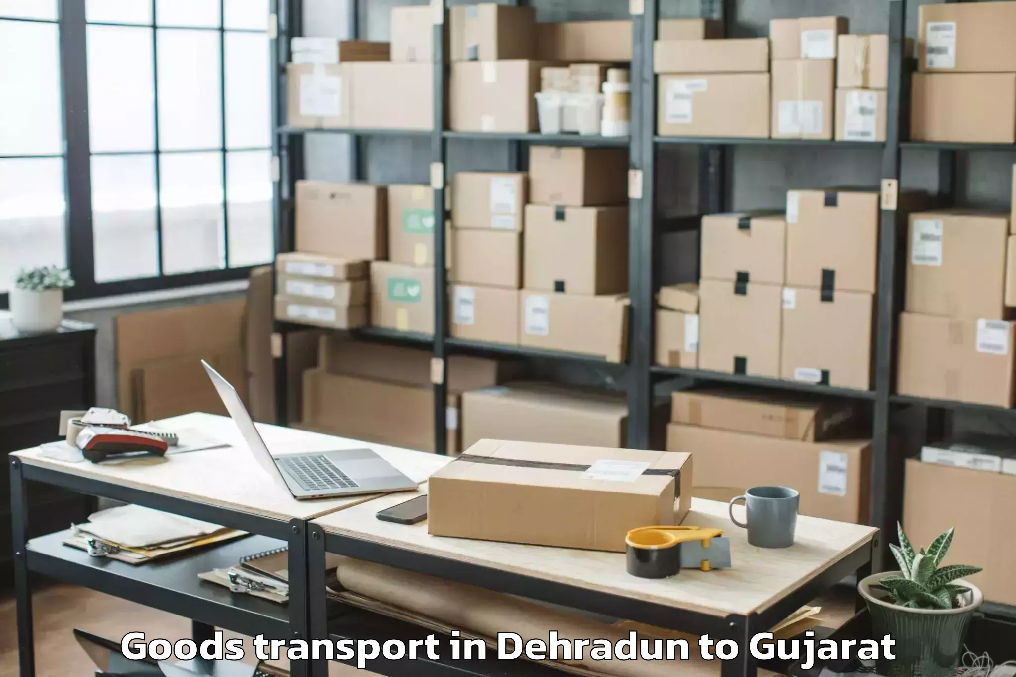 Affordable Dehradun to Kavant Goods Transport